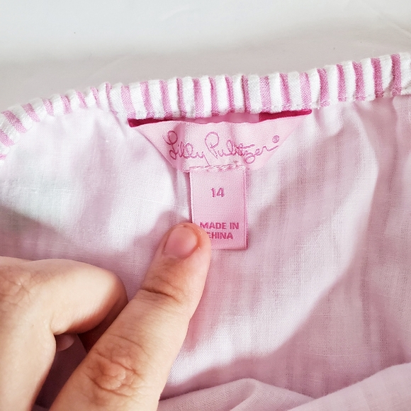 LILLY PULITZER Seersucker Turtle Wrap Skirt 14 - Picture 2 of 7